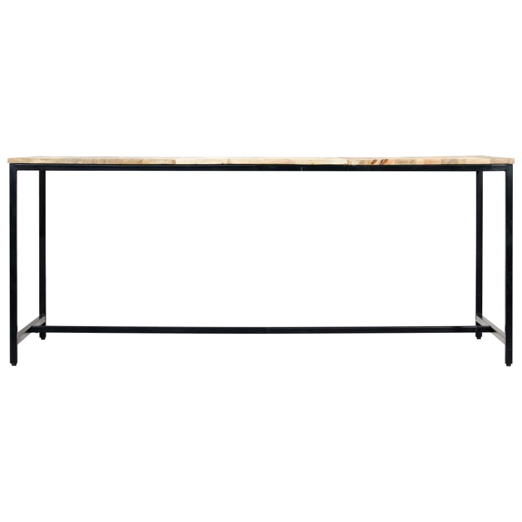 Mesa De Comedor Madera Maciza De Mango Rugosa 180x90x75 Cm_2