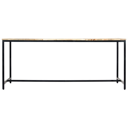 Mesa De Comedor Madera Maciza De Mango Rugosa 180x90x75 Cm_2