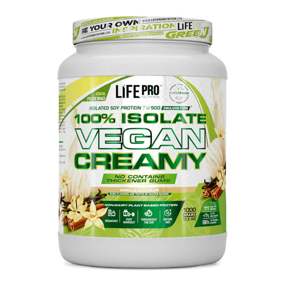 100% Isolate Vegan Creamy - 1kg - Helado De Vainilla - Proteína Vegetal - Lifepro_0