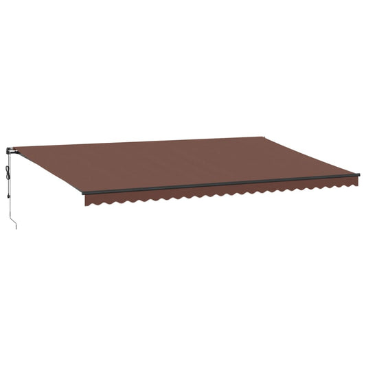 Toldo Retráctil Automático Con Luces Led Marrón 600x350 Cm_0