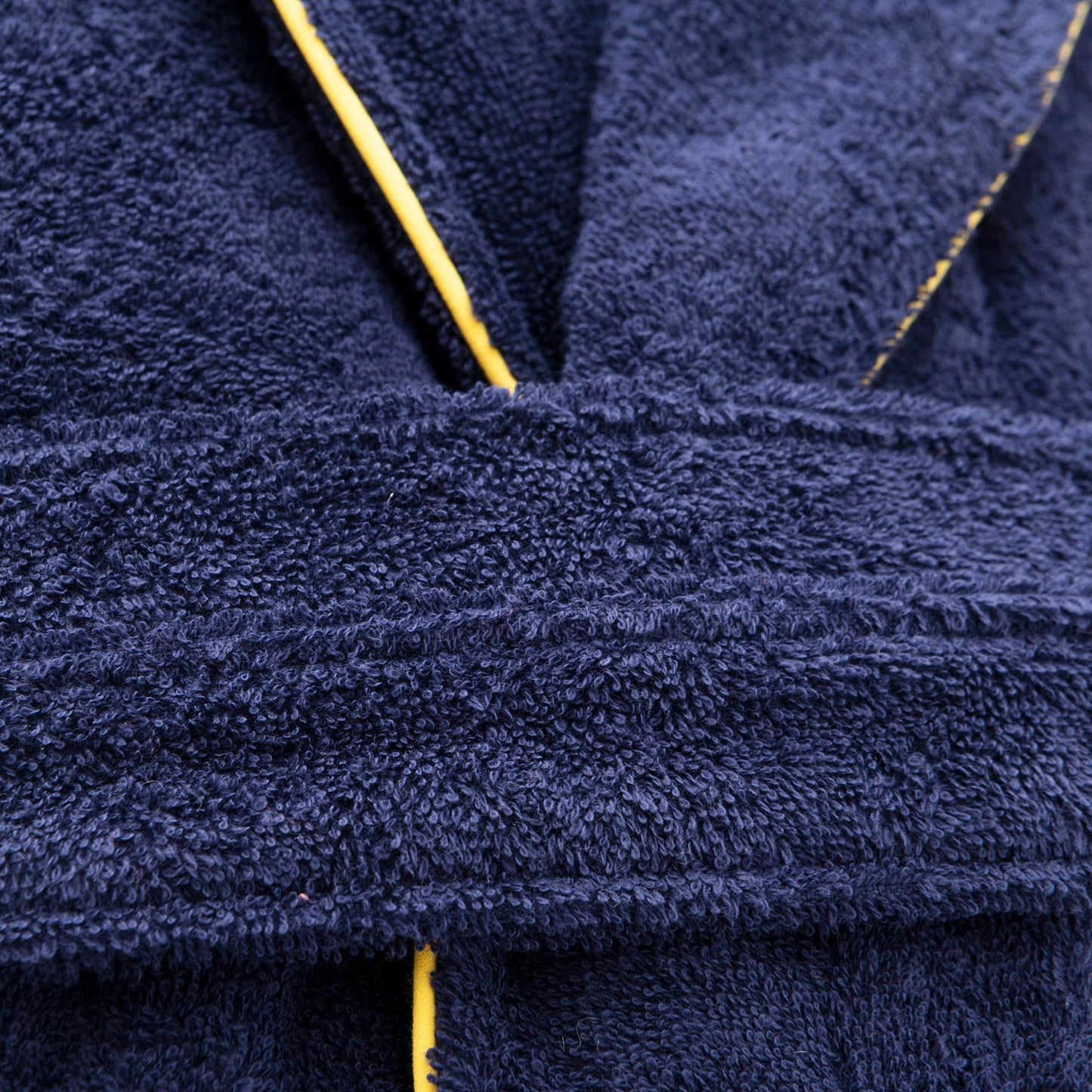 Albornoz M/l 420gsm 100% Algodon C/ Logo Bordado Azul Marino Core Benetton_2