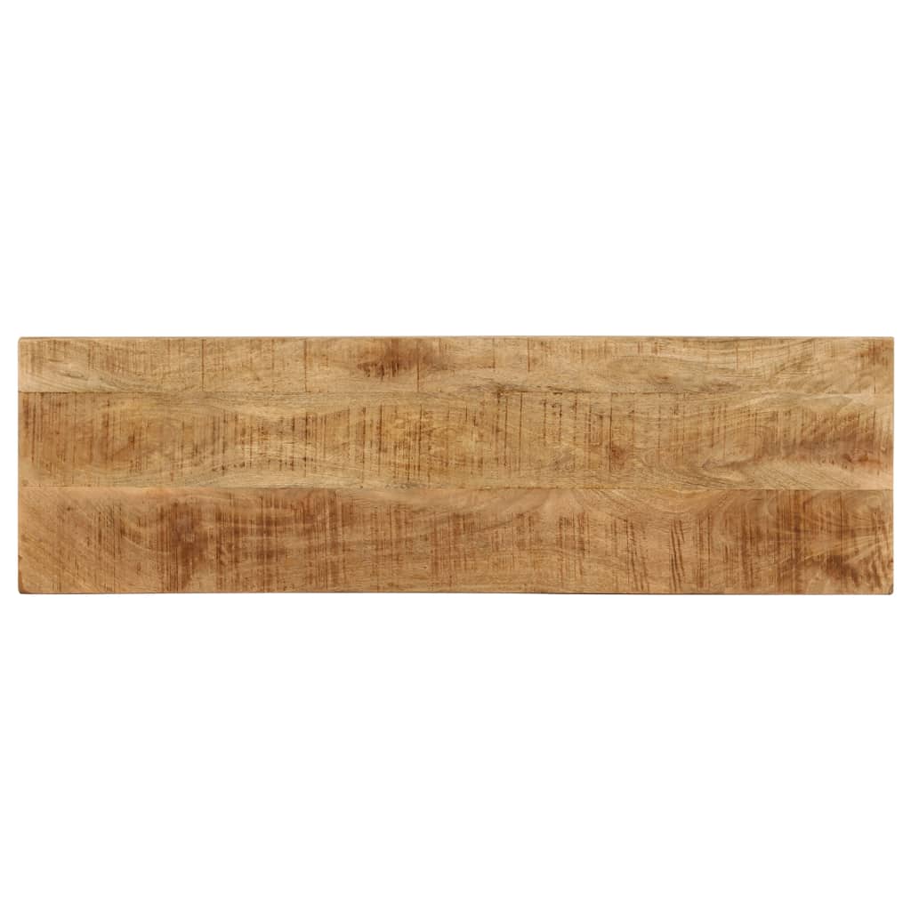 Mesa Consola Madera Maciza De Mango Y Acero 120x35x76 Cm_2