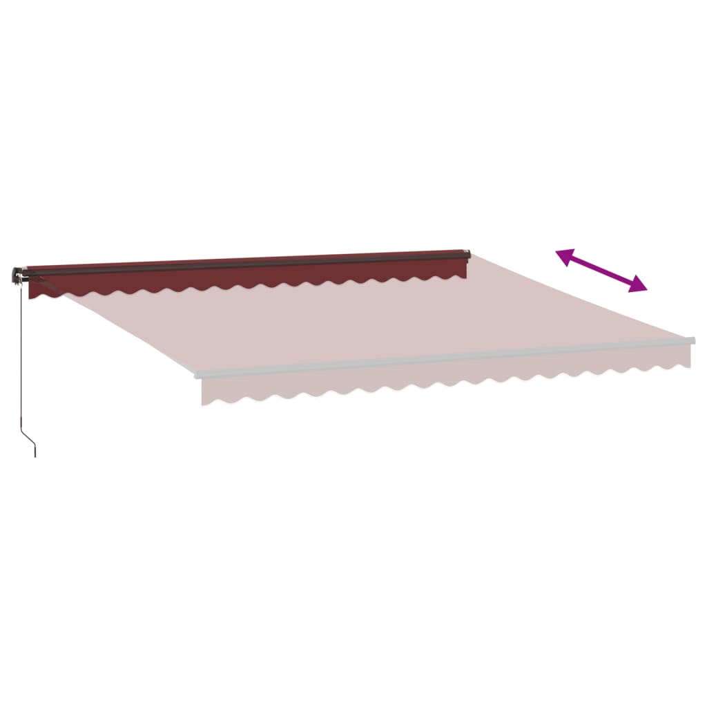 Toldo Retráctil Manual Color Burdeos 450x350 Cm_4