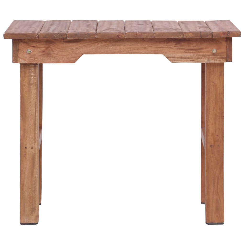 Mesa Auxiliar Madera Maciza De Caoba 70x35x60 Cm_0