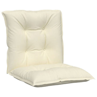 Vidaxl Cojín Silla Jardín Respaldo Bajo 4 Uds Tela Crema 100x50x7 Cm_3