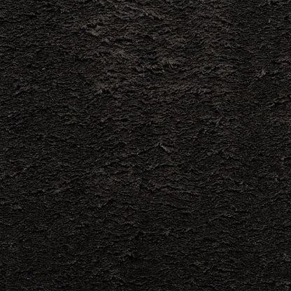 Alfombra De Pelo Corto Suave Lavable Huarte Negro 140x200 Cm / Vetonek_2