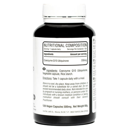 Coenzima Q10 200 mg 120 cápsulas veganas Hivital