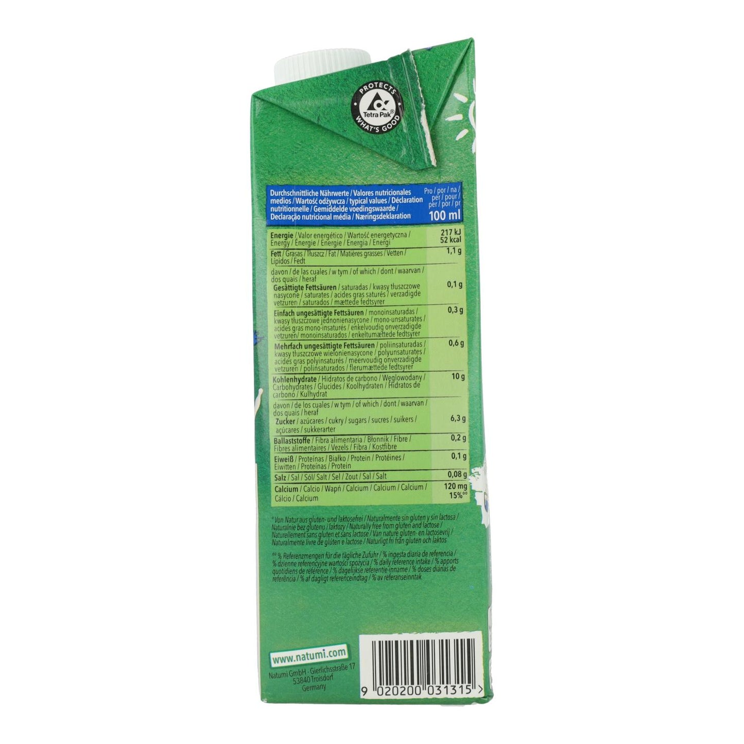 Pack 8 x Bebida de Arroz Alga bio Natumi 1 L