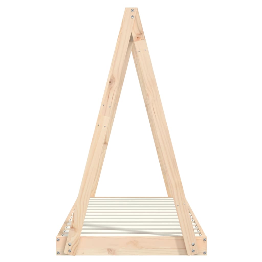 Estructura De Cama Para Niños Madera Maciza De Pino 70x140 Cm / Vetonek_2