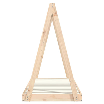 Estructura De Cama Para Niños Madera Maciza De Pino 70x140 Cm / Vetonek_2