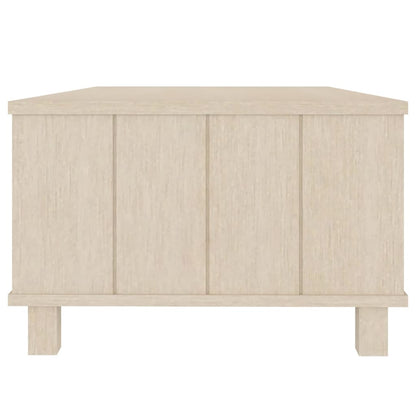 Mesa De Centro Hamar Madera Maciza Pino Marrón Miel 100x55x35cm_4