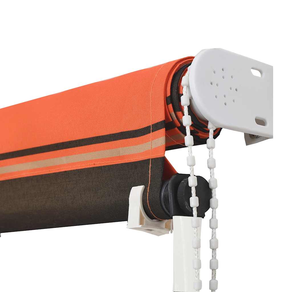 Toldo Retráctil Naranja Y Marrón 150x150 Cm_4