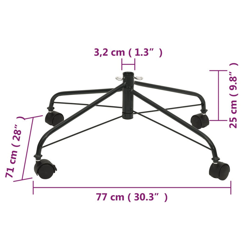 Vidaxl Soporte De Árbol De Navidad Con Ruedas 77x71x25 Cm_5