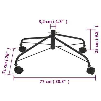 Vidaxl Soporte De Árbol De Navidad Con Ruedas 77x71x25 Cm_5