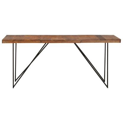 Mesa De Comedor De Madera Maciza De Acacia 180x90x76 Cm_0