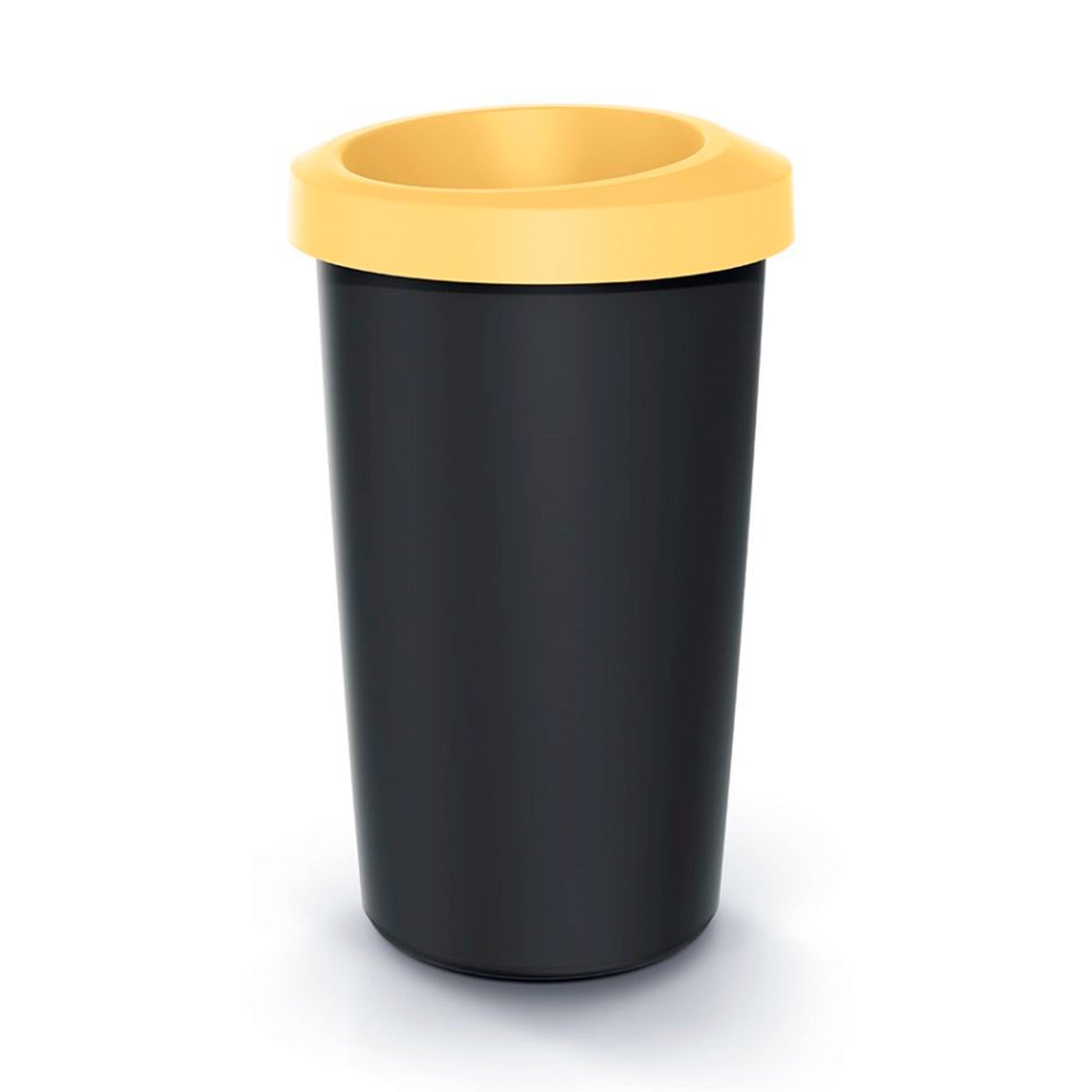 Cubo De Reciclaje 45l Keden En Plástico Con Práctica Tapa Abierta Color Amarillo._0
