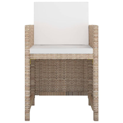 Vidaxl Set Comedor De Jardín 13 Piezas Y Cojines Ratán Sintético Beige_3