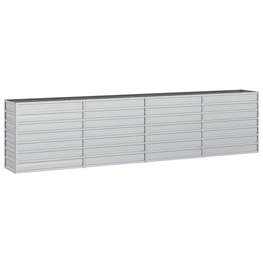 Arriate De Acero Galvanizado Plateado 320x40x77 Cm_0
