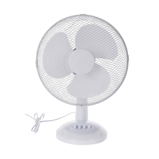 Well Home Ventilador De Mesa Blanco De 34x21x50cm Con Cabezal Ajustable Y Oscilante Horizontalmente - 3 Velocidades_0