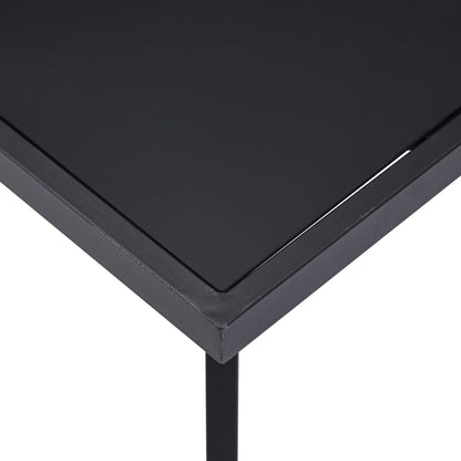Mesa De Comedor De Vidrio Templado Negro 140x70x75 Cm_2
