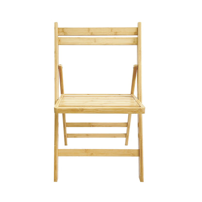 Pack 2 Sillas Plegables De Madera De Bambú 42.5x47.5x79cm O91_1