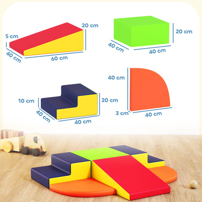 Aiyaplay Juego De 6 Bloques De Espuma Para Niños Base Antideslizante Multicolor_2
