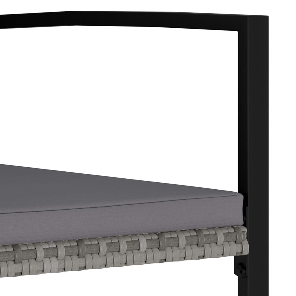 Vidaxl Sillas De Comedor De Jardín 4 Unidades Ratán Sintético Gris_3