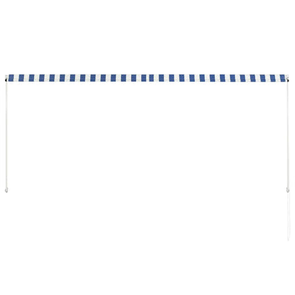 Toldo Retráctil 300x150 Cm Azul Y Blanco_4