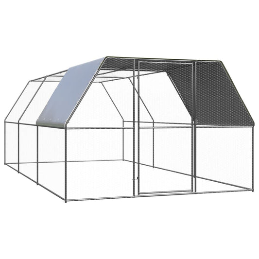 Vidaxl Jaula Gallinero De Exterior De Acero Galvanizado 3x6x2 M_0