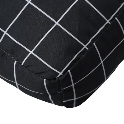 Vidaxl Cojín Para Palés Tela Oxford A Cuadros Negro 60x60x8 Cm_4
