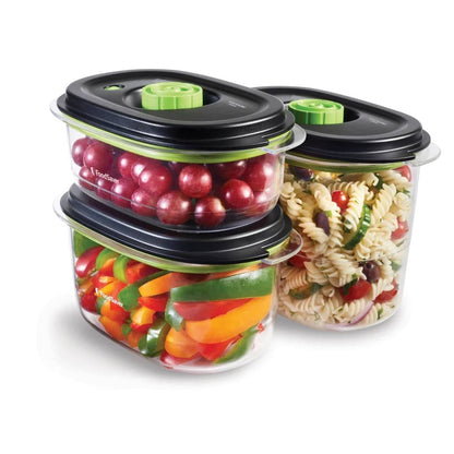 Pack de 3 recipientes de envasado al vacío New Fresh Container 0,7+1,2+1,7L FFC026X Foodsaver