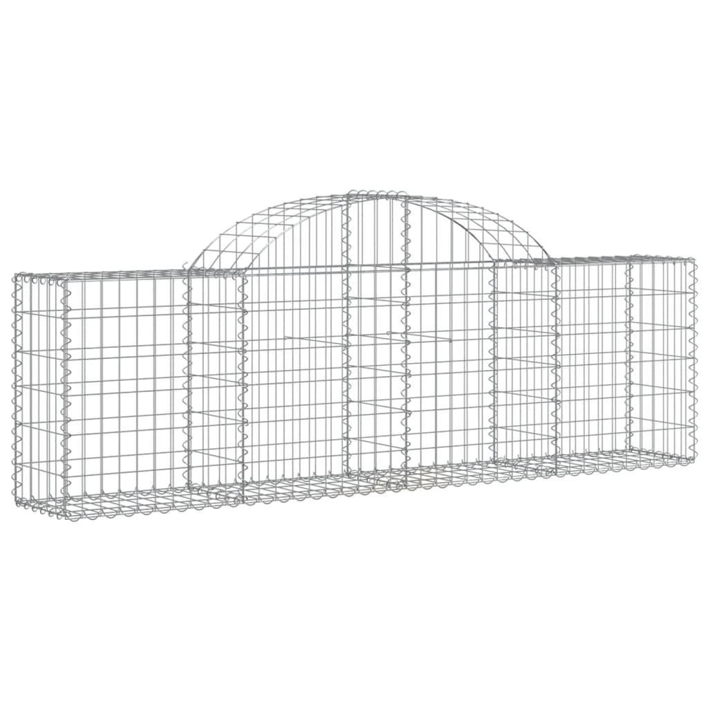 Cestas De Gaviones 5 Uds Forma De Arco Hierro 200x30x60/80 Cm_2