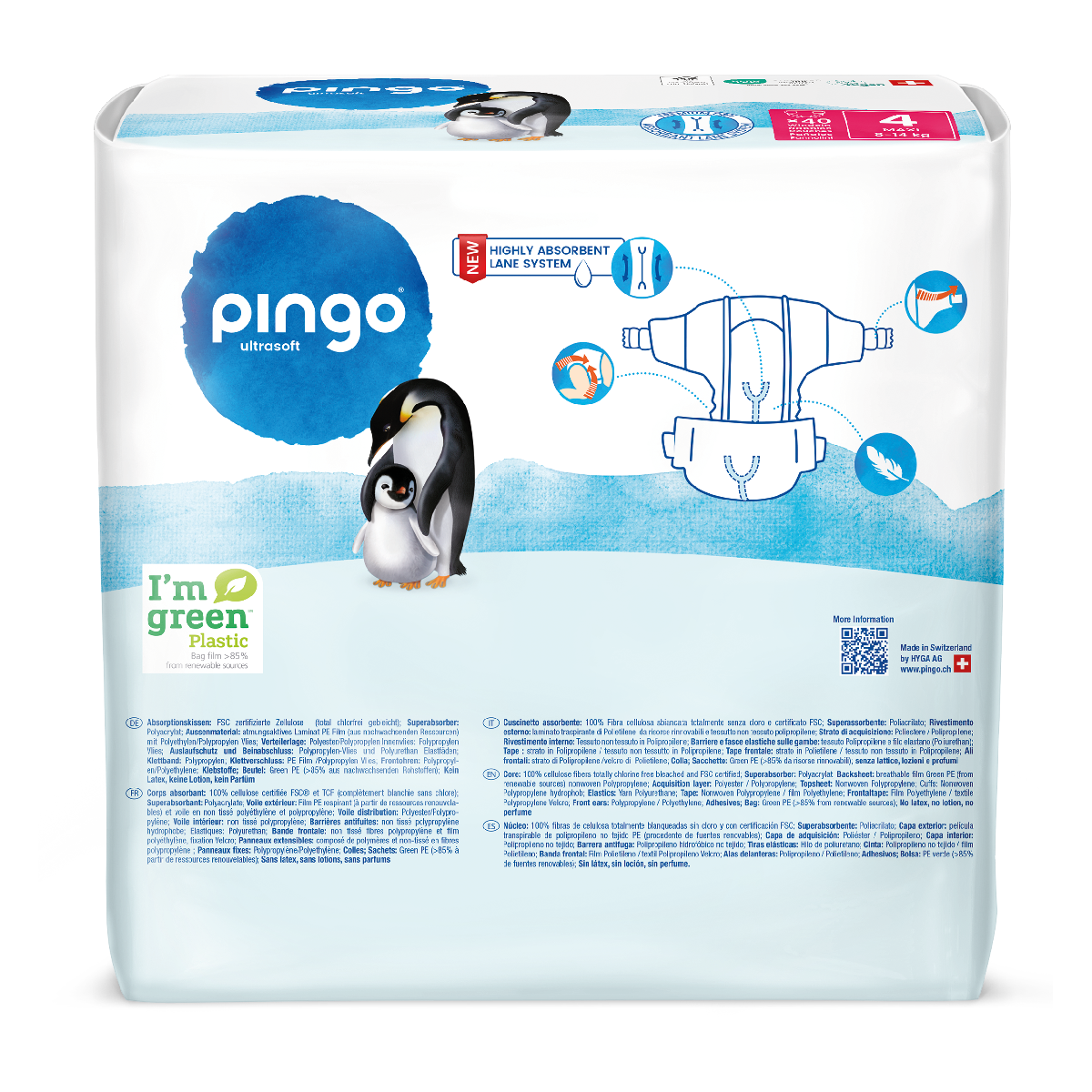 Pañales T4 (8-14kg) Pingo 40 Uds