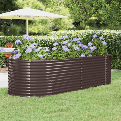 Jardinera Arriate Acero Galvanizado Marrón 249x100x68cm_1