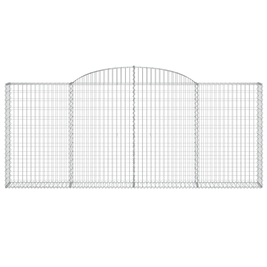 Cestas De Gaviones 2 Uds Forma De Arco Hierro 300x50x120/140 Cm_3