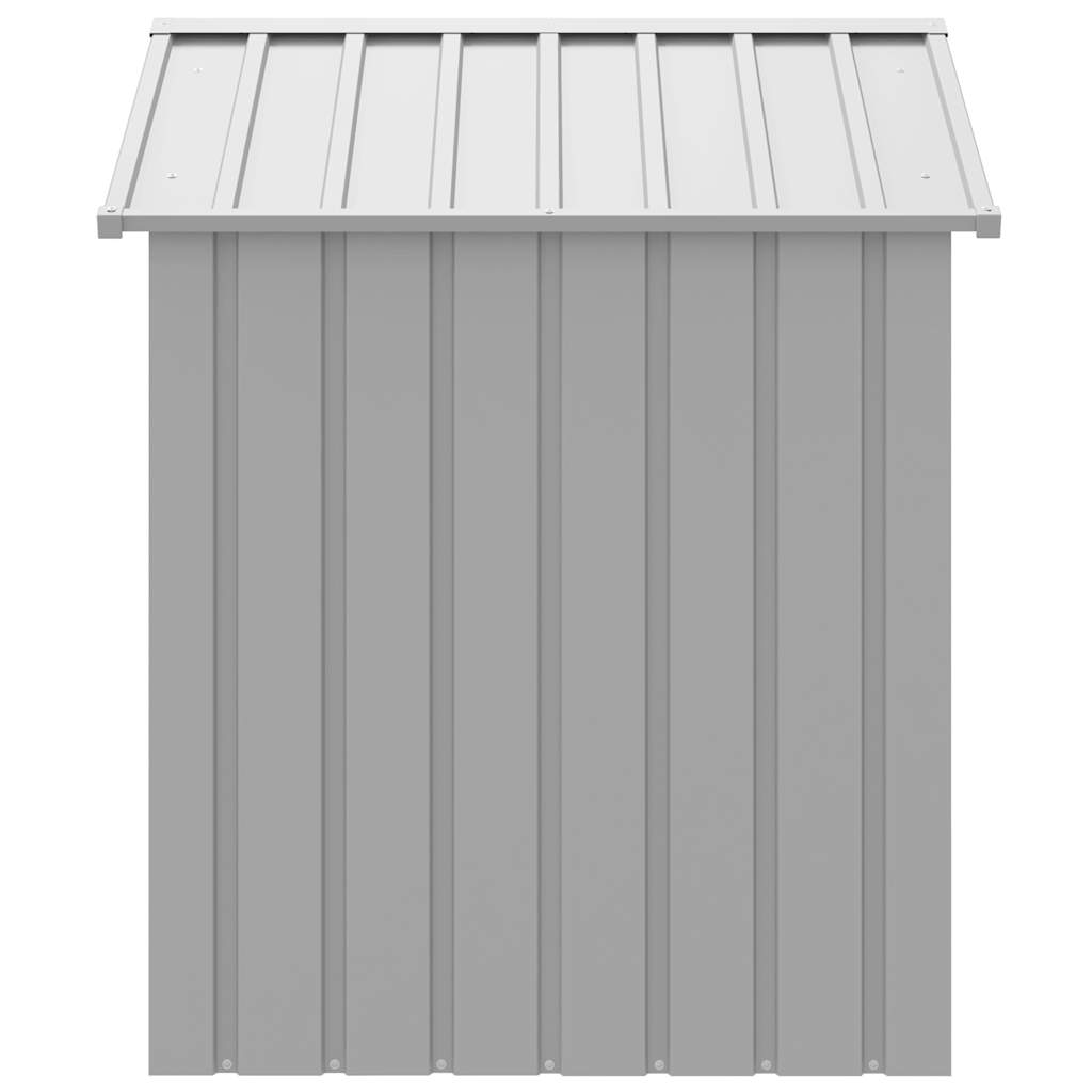 Caseta Perros Tejado Acero Galvanizado Gris Claro 117x103x123cm_3