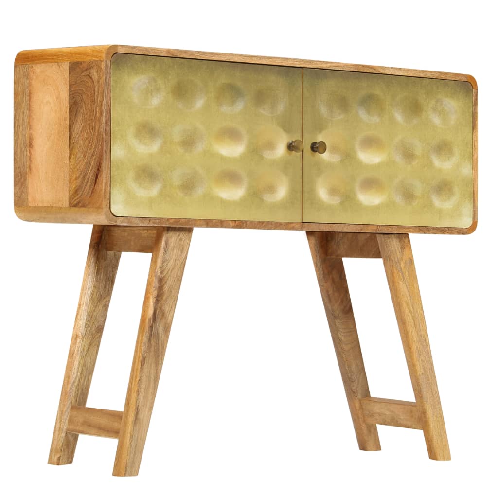 Aparador De Madera Maciza De Mango 90x30x77 Cm_1