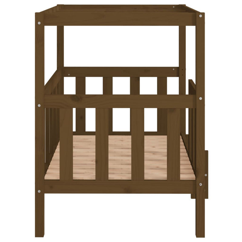 Vidaxl Cama Perros Madera Maciza Pino Marrón Miel 105,5x83,5x100 Cm_5
