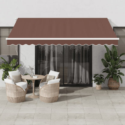 Toldo Retráctil Automático Marrón 400x350 Cm_1