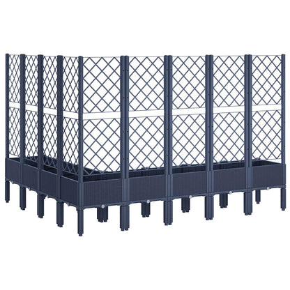 Jardinera Con Enrejado Pp Azul Gris 200x160x142 Cm_4