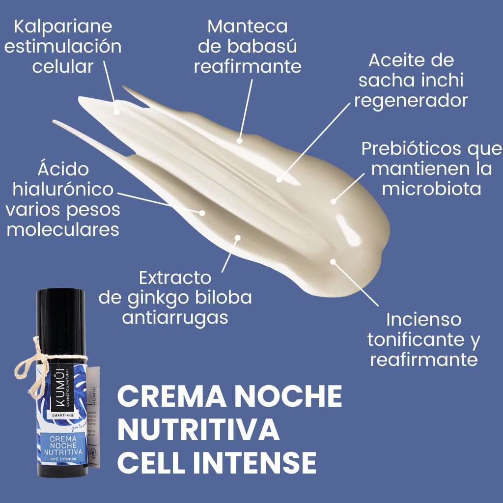 Crema Noche Nutritiva Antiedad Cell Intense Para Regeneración Nocturna KUMUI 30ml_3