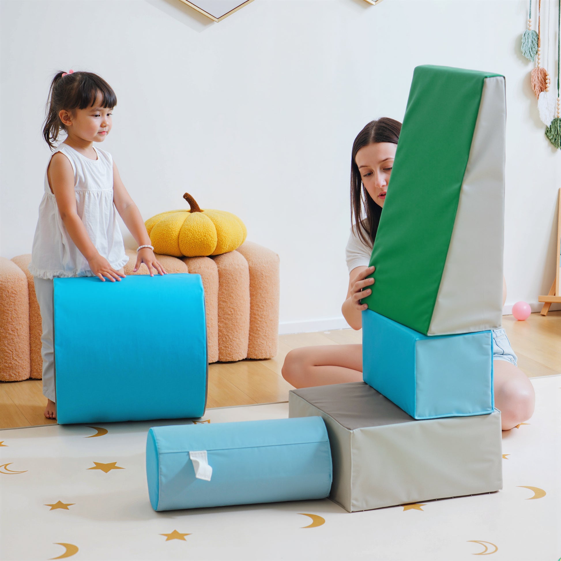 Homcom Juego De 5 Bloques Psicomotricidad Para Niños Multicolor_3