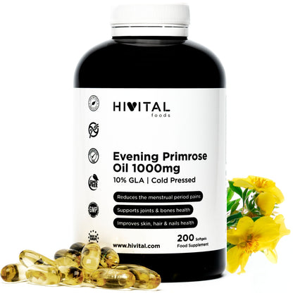 Aceite de Onagra 1000 mg Hivital 200 perlas