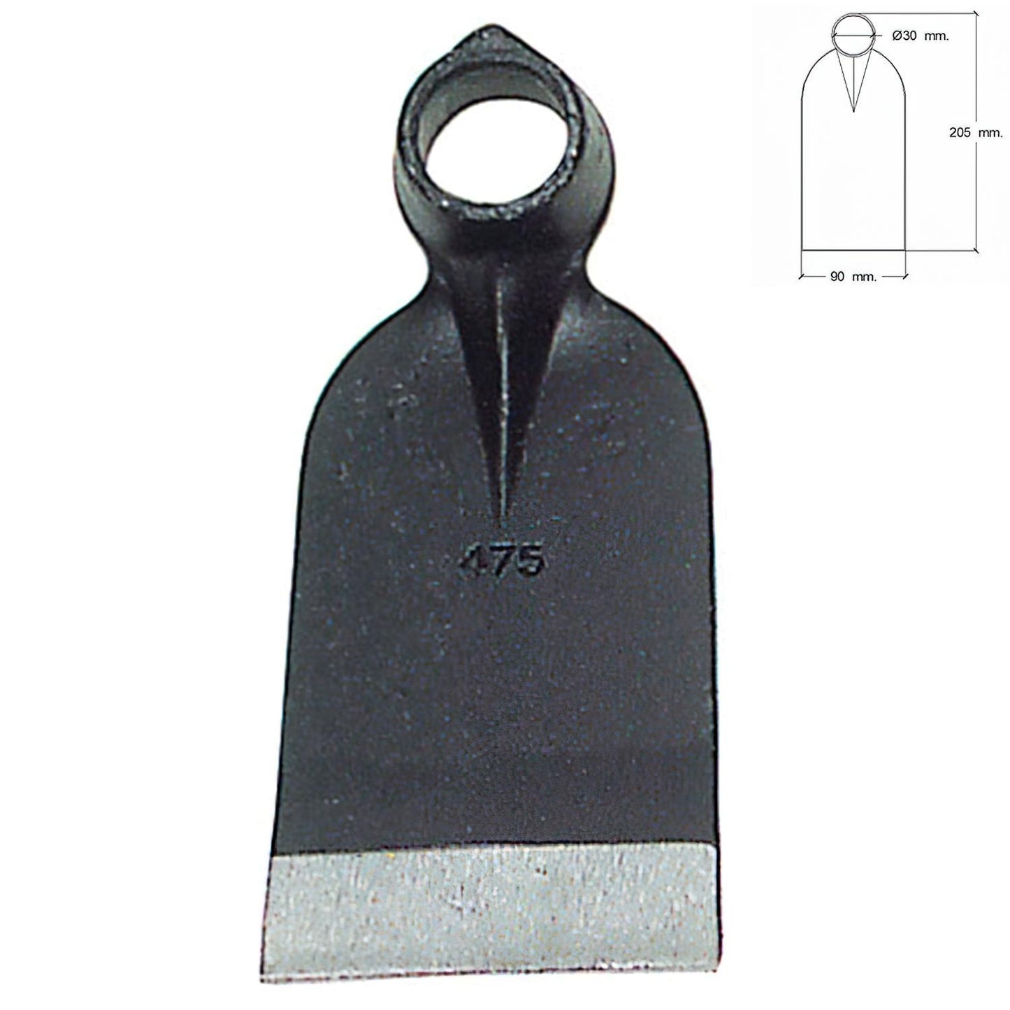 Azada Forjada Sin Mango 207/ 450 Gramos_0