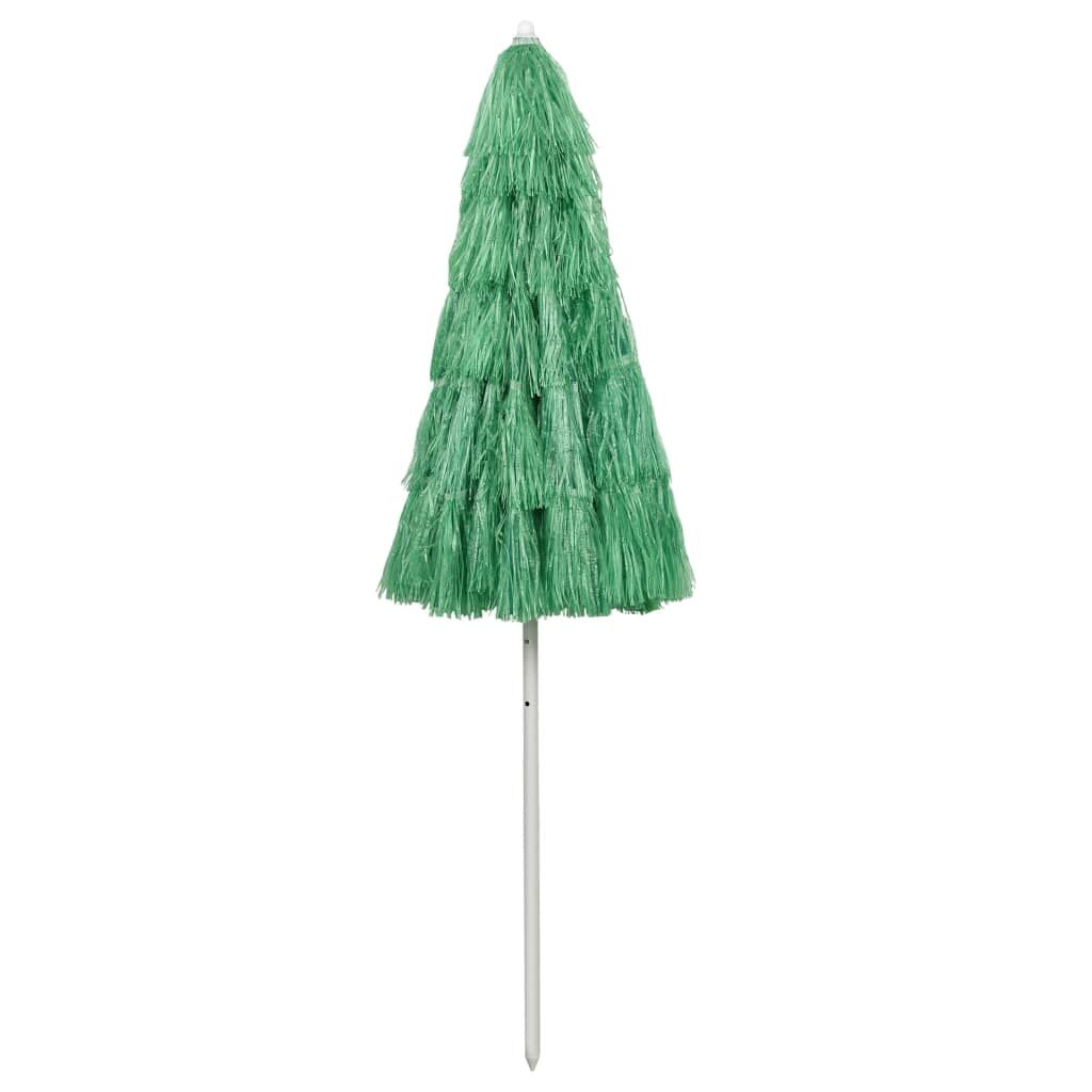 Vidaxl Sombrilla De Playa Hawaii Verde 240 Cm_1