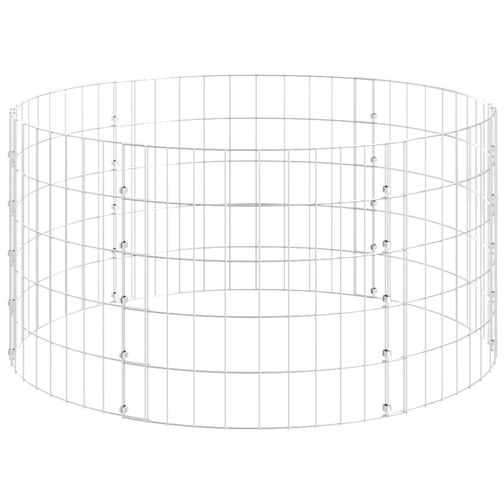 Poste Circular De Gaviones Acero Galvanizado Ø100x50 Cm / Vetonek_1