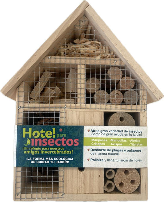 Hotel De Insectos Easy-bug, Madera Certificada Fsc. Techo Madera Natural._0