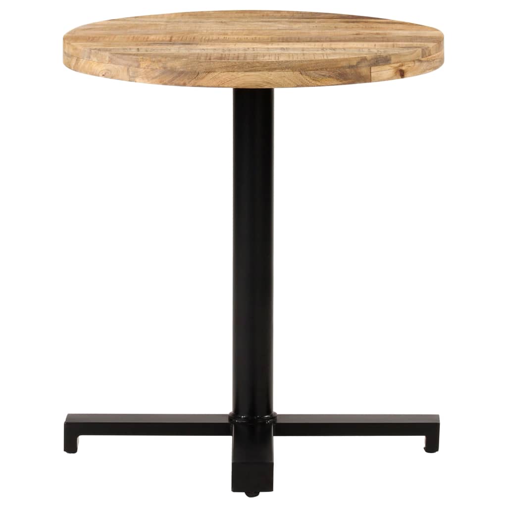 Mesa De Bistró Redonda Madera De Mango Rugosa Ø70x75 Cm_0