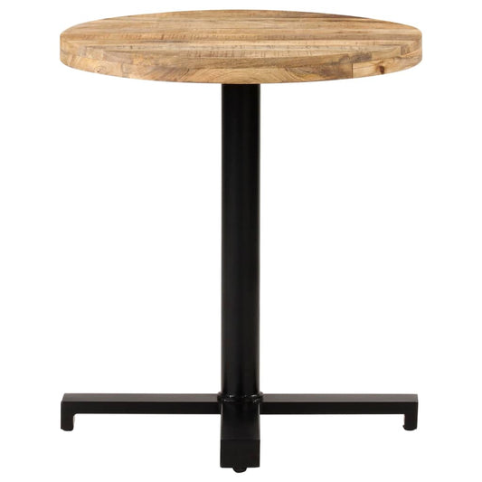 Mesa De Bistró Redonda Madera De Mango Rugosa Ø70x75 Cm_0