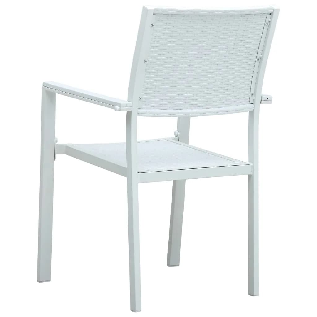 Juego De Comedor De Jardín De 5 Piezas Blanco / Vetonek_5